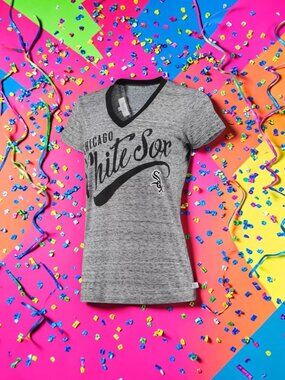 Chicago White Sox Touch Women's Hail Mary V-Neck Back Wrap T-Shirt - Medium